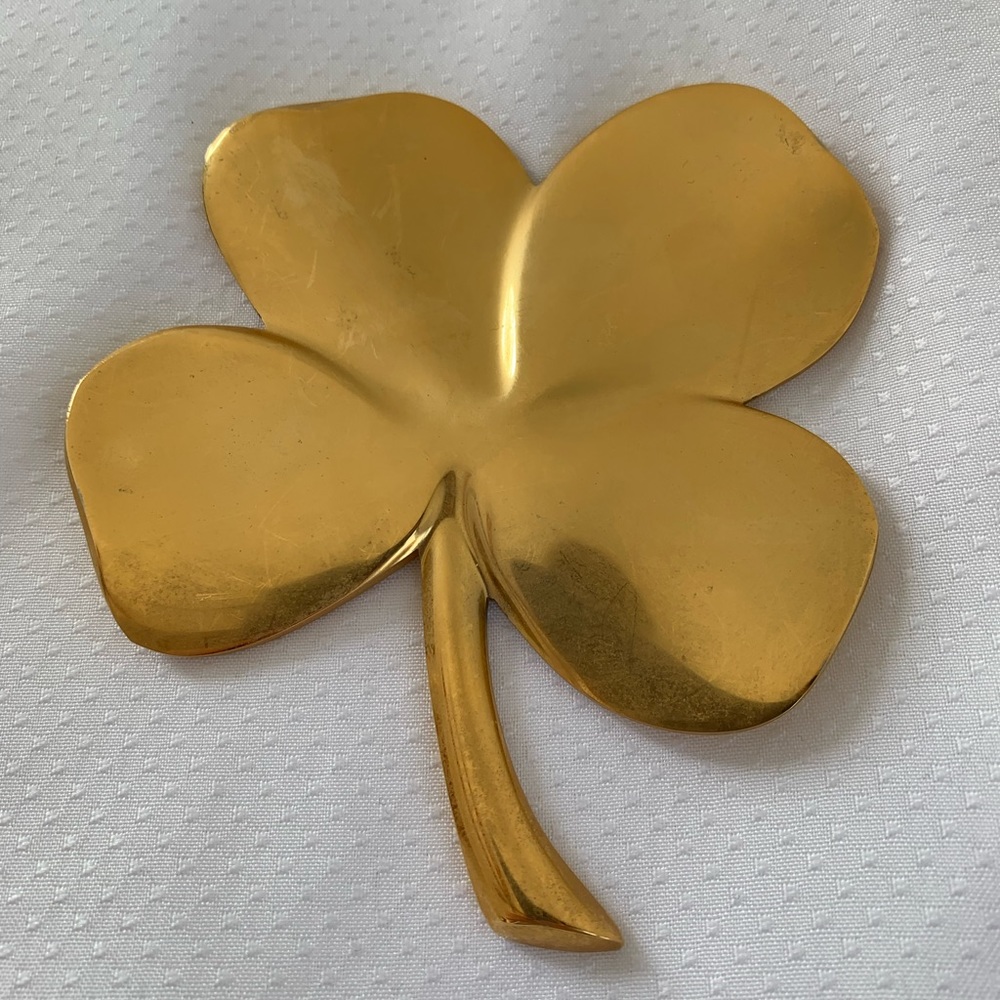 1986 Gerity Four Leaf Clover 24 Karat Gold Electro Plate